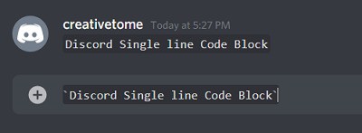 Block of one line of code