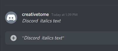  Italicise Text on Discord