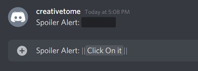  format Spiler Tag text in Discord