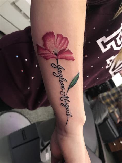 Flower Name Tattoo